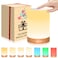 UNIFUN Touch Control Table Lamp Smart Dimmable Bedside Lamp with RGB Color Changing Warm White Light Ambient Lighting for Bedroom Living Room Holiday Gift Taller Design