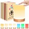 UNIFUN Touch Control Table Lamp Smart Dimmable Bedside Lamp with RGB Color Changing Warm White Light Ambient Lighting for Bedroom Living Room Holiday Gift Taller Design