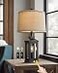 G-SAFAVA GSAFAVA 2375 Retro Farmhouse Black Table Lamp for Living Room Bedroom Nightstand Single Pack Touch Control Bedside Nightlight Vintage Modern Lamp with USB CA Ports and 2 Light Sources