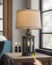 G-SAFAVA GSAFAVA 2375 Retro Farmhouse Black Table Lamp for Living Room Bedroom Nightstand Single Pack Touch Control Bedside Nightlight Vintage Modern Lamp with USB CA Ports and 2 Light Sources