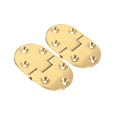Tbest Brass Flap HingesRounded Corner Small Spring HingeSecretary Desk HingeDrop Front Desk HingeDesk Hinges Drop Front 2Pcs Brass Butler Tray Hinge Round with Screws Folding Flap