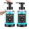 Luxspire Foaming Soap Dispenser Glass Foam Pump Soap Dispenser NonSlip Hand Soap Bottle with 5 Waterproof Labels 15 Oz Refillable Liquid Soap Bottle for Bathroom Kitchen Clear 2 Pack