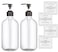 Kzeirm 2PCS Clear Dish Soap Dispenser for Kitchen with Rust Proof Pump 16 Oz Premium Hand Soap Dispenser for Bathroom Plastic Liquid Soap and Lotion DispenserBottles Set Waterproof Labels