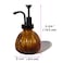OCTMUSTARD 8 Oz Glass Soap Dispenser for Kitchen and Bathroom Countertop Smooth Action Pump Refillable Wash Hand Liquid Dish Detergent Farmhouse Style with Pumpkin Shape Shampoo Lotion Pump