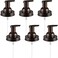 Amolliar Mason Jar Foaming Soap Dispenser Pump Lids Foaming Pump Replacement Kit for Pint Regular Mouth Mason Jar Refill Hand Soap Waterproof Labels Kitchen Bathroom Farmhouse Decor Bronze 6 Pack