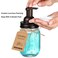 Amolliar Mason Jar Foaming Soap Dispenser Pump Lids Foaming Pump Replacement Kit for Pint Regular Mouth Mason Jar Refill Hand Soap Waterproof Labels Kitchen Bathroom Farmhouse Decor Bronze 6 Pack