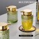 CICUFY Foaming Hand Soap Lotion Dispenser Refillable Glass with Large Gold PumpBarrel PatternGreen