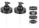 Jarmazing Products Wide Mouth Mason Jar Foaming Soap Dispenser Lids for All Wide Mouth Jars Black 2 Pack