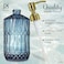 JASAI 18Oz Blue Glass Soap Dispenser with Golden Pump Refillable Bathroom soap Dispenser with Thick Glass Clear Kitchen Soap Dispenser for Dish Soap Hand soap LotionBlue