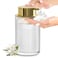 Kasunting KASUNTING Foaming Soap Dispenser 11 Fl Oz Clear Glass Foam Hand Soap Dispenser for Bathroom Kitchen Refillable Foaming Bottle with Gold Pump Modern Ribbed Dish Soap Foam Dispenser
