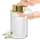 Kasunting KASUNTING Foaming Soap Dispenser 11 Fl Oz Clear Glass Foam Hand Soap Dispenser for Bathroom Kitchen Refillable Foaming Bottle with Gold Pump Modern Ribbed Dish Soap Foam Dispenser