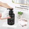 Luxspire Foaming Soap Dispenser Glass Foam Pump Soap Dispenser NonSlip Hand Soap Bottle with 5 Waterproof Labels 15 Oz Refillable Liquid Soap Bottle for Bathroom Kitchen Black 1 Pack