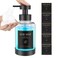 Luxspire Foaming Soap Dispenser Glass Foam Pump Soap Dispenser NonSlip Hand Soap Bottle with 5 Waterproof Labels 15 Oz Refillable Liquid Soap Bottle for Bathroom Kitchen Clear 1 Pack