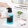 Luxspire Foaming Soap Dispenser Glass Foam Pump Soap Dispenser NonSlip Hand Soap Bottle with 5 Waterproof Labels 15 Oz Refillable Liquid Soap Bottle for Bathroom Kitchen Clear 1 Pack