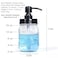 Easy-Tang Mason Jar Glass Hand Soap Dispenser Bathroom Kitchen Farmhouse Decor with Black 304 RustProof Stainless Steel Pump Ideal for Dish Detergent Liquid Lotion 16 Ounces