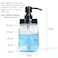 Easy-Tang Mason Jar Glass Hand Soap Dispenser Bathroom Kitchen Farmhouse Decor with Black 304 RustProof Stainless Steel Pump Ideal for Dish Detergent Liquid Lotion 16 Ounces
