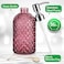 MOCLIF 16 OZ Clear Soap Dispenser with 304 Rustproof Stainless Steel Pump Bathroom KitchenRefillable Liquid Glass Soap Dispenser for Hand Soap Dish Soap LotionPurple