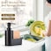 Shinowa Dish Soap Dispenser with Sponge Holder Refillable Kitchen Dish Soap Dispenser Pump 2in1 Countertop Soap Pump Dispenser for Kitchen Sink and Bathroom Gravel Black