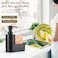 Shinowa Dish Soap Dispenser with Sponge Holder Refillable Kitchen Dish Soap Dispenser Pump 2in1 Countertop Soap Pump Dispenser for Kitchen Sink and Bathroom Gravel Black