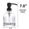 CHBKT Thick Clear Glass Jar Hand Soap Dispenser Bathroom with Matte Black Stainless Steel Pump 12ounce Clear Boston Round Bottle Dispenser with Rustproof Pump for Kitchen Dish Matte Black