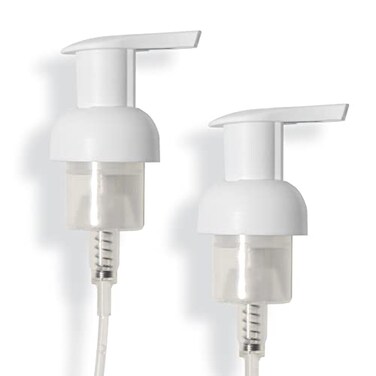 Tirtyl Foaming Replacement Pump Set 2 Pack 40mm 157 Wide Rim 40410 neck size Unique Matte Finish High Rated 166c Foam Output for Maximum Foam Matte White