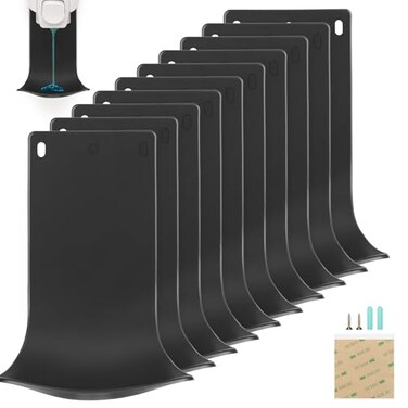 ZIOZERTT 10PCS Dispenser Drip Tray Wall Mount Soap Dispenser BracketLaundry Detergent Drip Catcher Prevent Dripping and Spraying Easy to CleanBlack