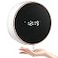 Monstake Automatic Soap Dispenser Liquid Bathroom Wall Mount Rechargeable Touchless Adjustable Auto Smart Electric Plastic White Soap Dispenser with Clock Kitchen Hand Dish Lotion Couple Kids
