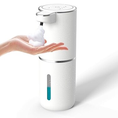 YNESOER Automatic Soap Dispenser Touchless Foaming Soap Dispenser 400ml USB Rechargeable Dispenser Electric Wall Mounted 4levels Adjustable Foam Dish Soap Pump for Bathroom Kitchen