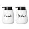 LEETOYI Farmhouse Ceramic Hands and Disher Dispenser Set with Pump 14oz White