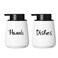LEETOYI Farmhouse Ceramic Hands and Disher Dispenser Set with Pump 14oz White
