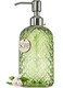 JASAI 18Oz Tea Green Soap Dispenser with Rust Proof Pump Refillable Glass Soap Dispenser for Bathroom Kitchen to Dispense Dish Soap Hand soap Lotion