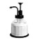 OCTMUSTARD 8 Oz Glass Soap Dispenser for Kitchen and Bathroom Countertop Smooth Action Pump Refillable Wash Hand Liquid Dish Detergent Farmhouse Style with Cylindrical Shape Shampoo Lotion Pump
