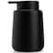 YEW DESIGN Matte Black Round Soap Dispenser for Kitchen Bathroom 15 oz Refillable Resin Pump Bottle for Dish Soap Hand Soap Shampoo Conditioner Modern Countertop Dispenser with NonSlip Protective Pads