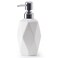FUN ELEMENTS Soap Dispenser 135oz Ceramic Soap Dispenser Bathroom for Kitchen Bathroom White