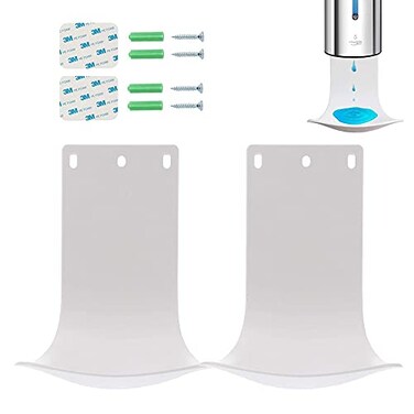 Jefaniim Drip Tray for Automatic Soap Dispenser Wall Mount and Hand Sanitizer Dispenser 2pcs White