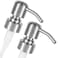 Altglas ALTGLAS Twin Pack 2X Stainless Steel Soap Pump Zagreb as Replacement for Liquid Hand Soap Dispensers Silver Brushed Fits eg Jack Bottle