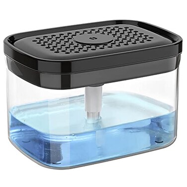 MR.SIGA MRSIGA Dish Soap Dispenser for Kitchen2 in 1 Premium Sponge Holder Dishwashing Soap Pump Dispenser for Countertop Black