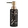 ohihuw Gold Soap Dispenser for Bathroom or Kitchen Skinny Ceramic Lotion Bottle with Marble Pattern RustFree PumpBlack