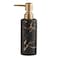 ohihuw Gold Soap Dispenser for Bathroom or Kitchen Skinny Ceramic Lotion Bottle with Marble Pattern RustFree PumpBlack
