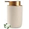 JiatuA Hand Soap Dispenser for Bathroom Decro Ceramic Liquid Pump Bottles Refillable Dish Dispenser for Kitchen Farmhouse Colleage Dorm Matte Beige