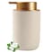 JiatuA Hand Soap Dispenser for Bathroom Decro Ceramic Liquid Pump Bottles Refillable Dish Dispenser for Kitchen Farmhouse Colleage Dorm Matte Beige