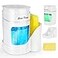 Bestseek Kitchen Dish Soap Dispenser with Sponge Holder 3in1 Countertop Dishwashing Soap Pump Dispenser Set for Kitchen Sink Useful Kitchen Gadgets White