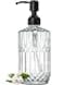 JASAI 18Oz Glass Soap Dispenser with Black Rust Proof Pump Refillable Kitchen soap Dispenser Thick Glass Soap Dispenser Bathroom for Hand soap Dish Soap Lotion Body WashBlack