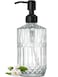JASAI 18Oz Glass Soap Dispenser with Black Rust Proof Pump Refillable Kitchen soap Dispenser Thick Glass Soap Dispenser Bathroom for Hand soap Dish Soap Lotion Body WashBlack