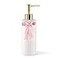 NEWHENGS Handmade Ceramic Bow Soap Pump Dispenser Hand Lotion Liquid Dispenser Refillable for Kitchen and Bathroom Decorative Ribbon Pink