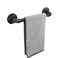 Livabber Industrial Pipe Towel Bar Rustic Iron Decor Bathroom Hardware Towel Holder Accessory Heavy Duty Wall Mounted Bath Towel RackBlack 12 Inch