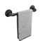 Livabber Industrial Pipe Towel Bar Rustic Iron Decor Bathroom Hardware Towel Holder Accessory Heavy Duty Wall Mounted Bath Towel RackBlack 12 Inch