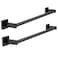MKO Towel Bar for Bathroom 24 Hand Towel Holder Rod with Metal Black Towel Racks for Bathroom Hanger Wall Mounted for Home Essentials 2 Pack