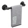 NearMoon Industrial Pipe Towel Bar Heavy Duty Bathroom Hardware Towel Holder Accessory Wall Mounted DIY Rustic Iron Bathroom Towel Rack Holder 12 Inch Black
