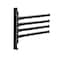 JYL HOME Swivel Hand Towel Bar Bathroom Swing Hanger Towel Rack Holder Matte Black Finish Wall Mounted 4Arm